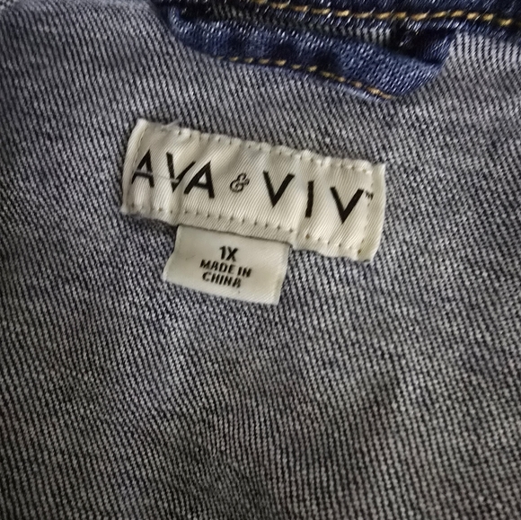Ava Viv Jean Jacket, Size 1X (AV1) - Picture 2 of 3
